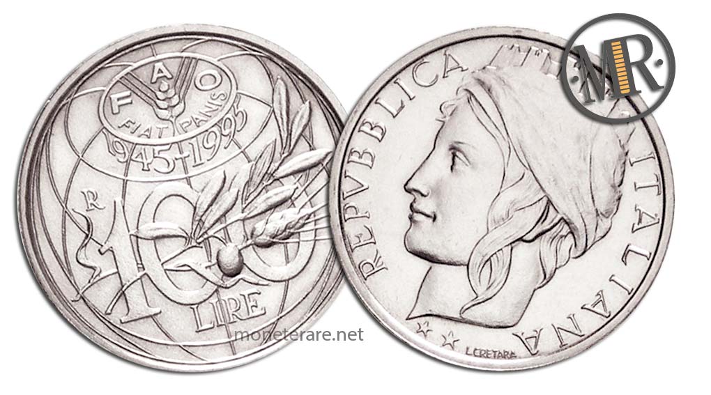 100 Lire Anniversario FAO 1995