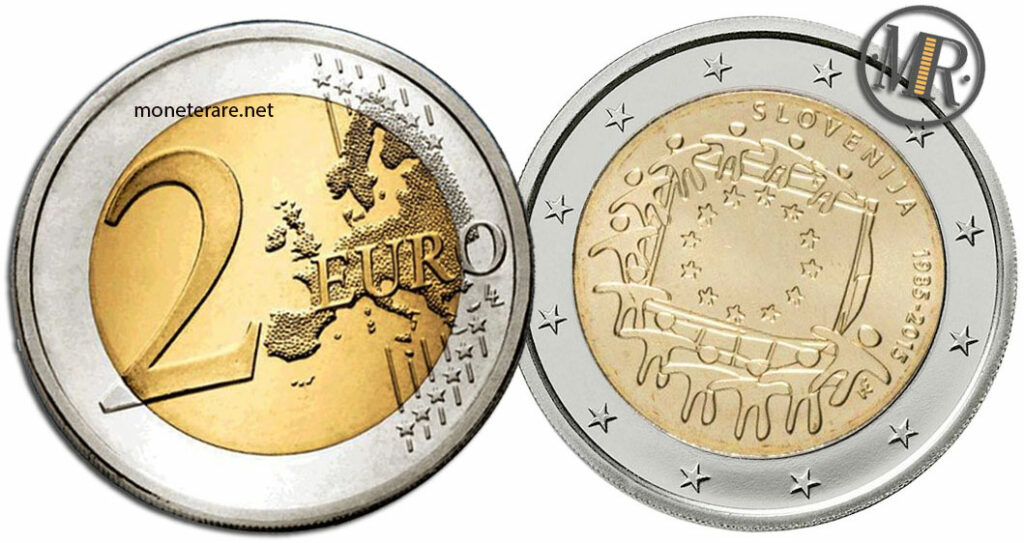 2 Euro Commemorativi Slovenia 2015 Bandiera