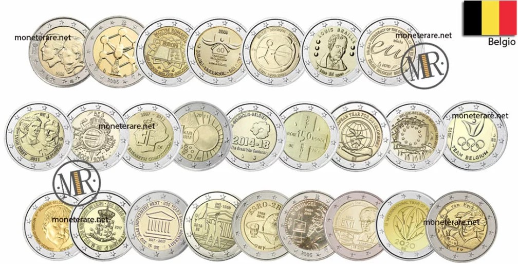 Belgium 2 Euro Coins