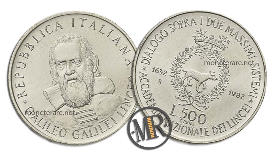 Galileo Galilei 500 Lire Commemorative Argento 