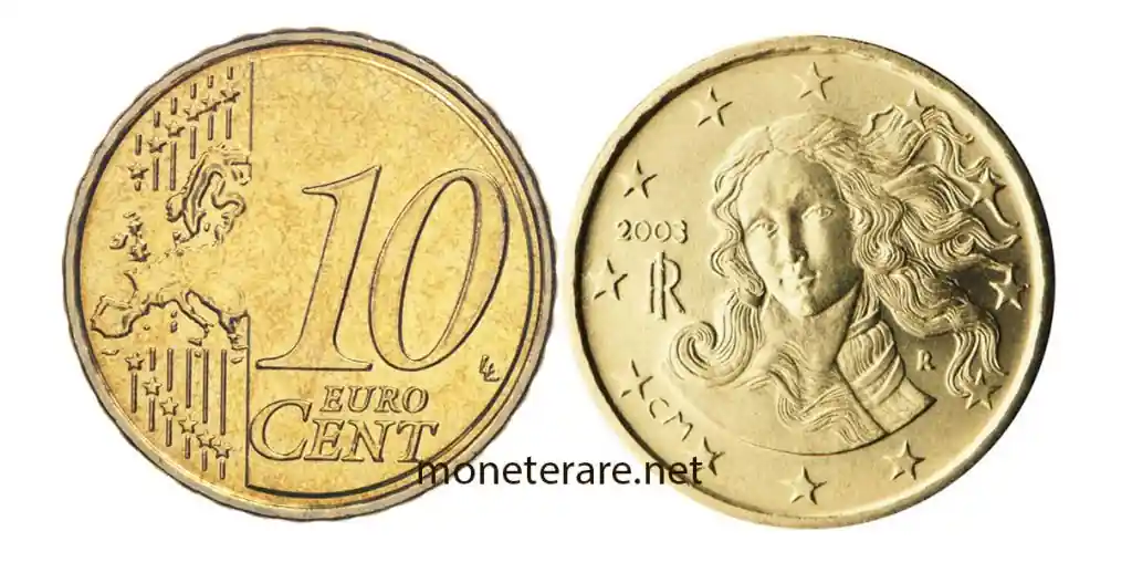 moneta da 10 Centesimi Euro Botticelli