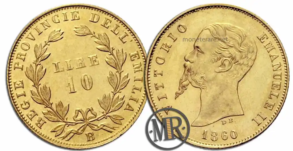 10 Lire Vittorio Emanuele II - Re Eletto 1860 valore
