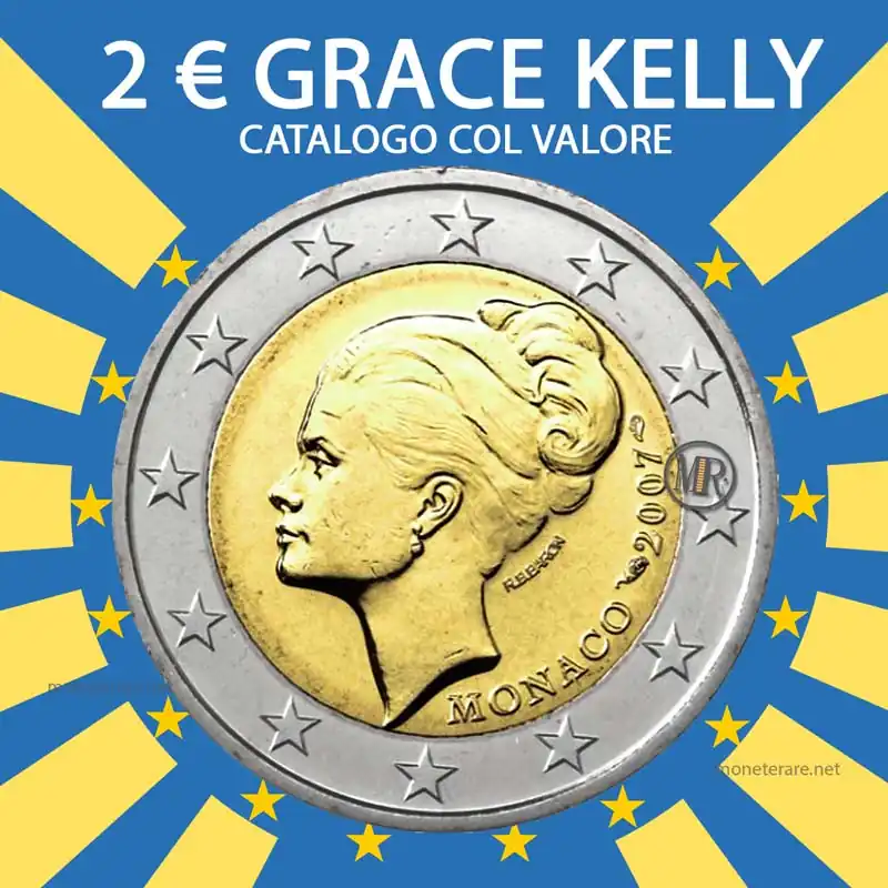 2 euro grace kelly monaco con valore