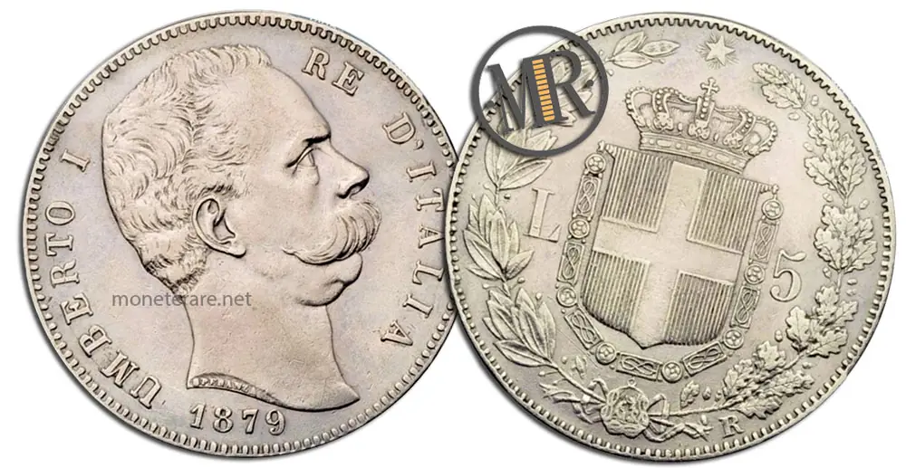 5 lire umberto I valore moneta rara
