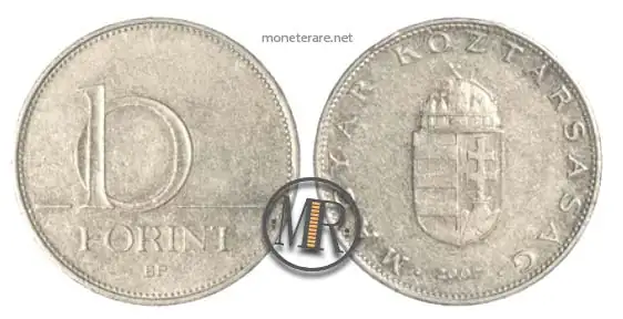 moneta ungherese da 10 forint (10 fiorini ungheresi)