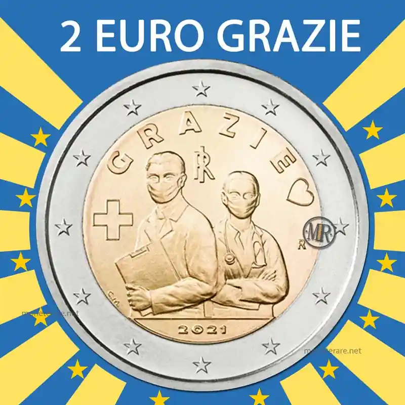 2 euro grazie 2021 italia
