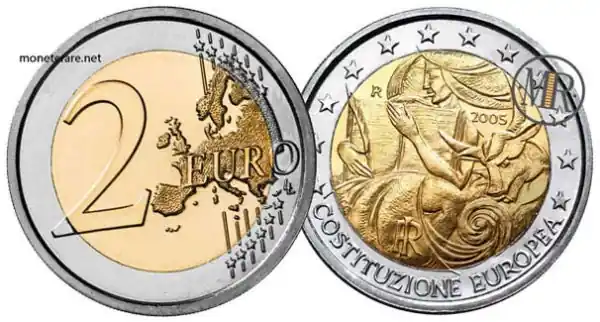 2 euro italia 2005 anniversario della firma della Costituzione Europea