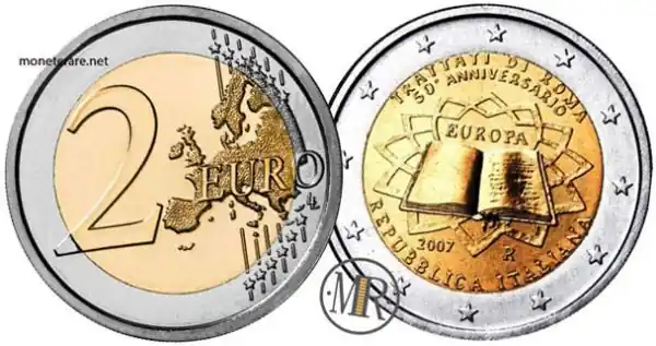 2 Euro Commemorativi Italia 2007 Cinquantenario dei Trattati di Roma