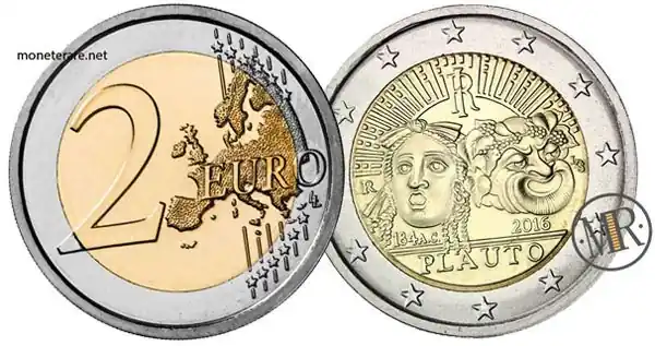 2 Euro Commemorativi Italiani 2016 Tito Maccio Plauto