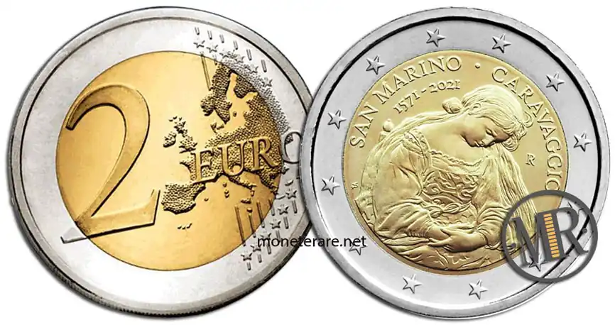 2 Euro Commemorativi San Marino 2021 Caravaggio
