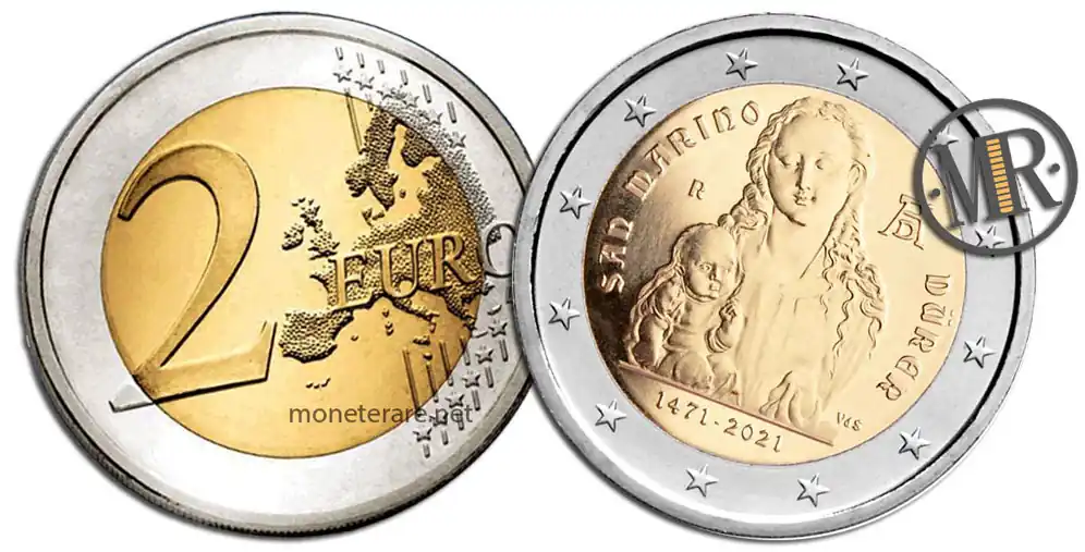 2 Euro Commemorativi San Marino 2021 Dürer