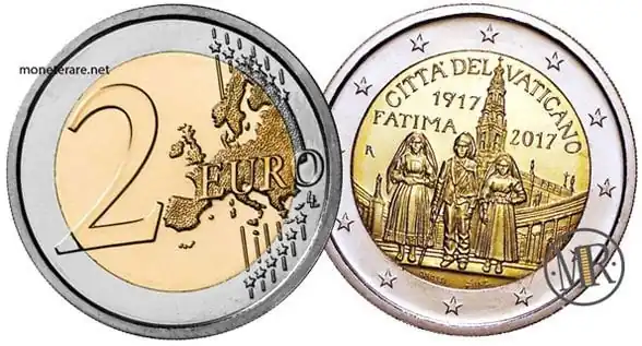 2 Euro Commemorativi Vaticano 2017 Madonna di Fatima