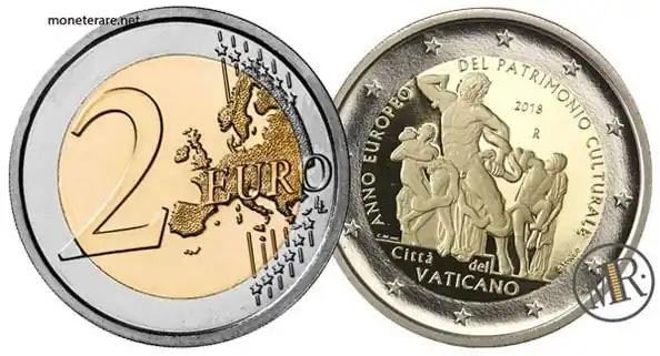 2 Euro Commemorativi Vaticano 2018 Patrimonio Culturale