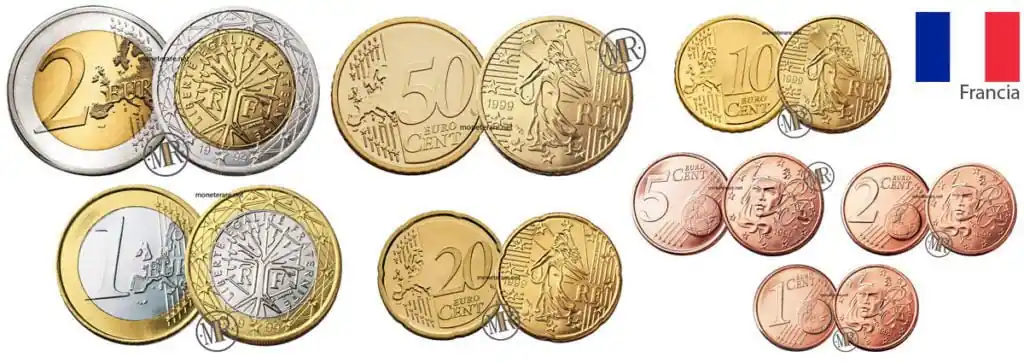 tutte le monete euro francia