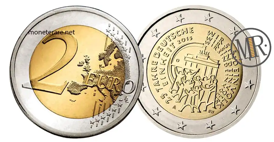 2 Euro Commemorativi Germania 2015 Riunificazione Tedesca Unico Popolo.webp
