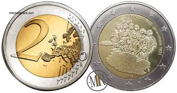 2 Euro Commemorativi Malta 2013 Governo autonomo del 1921