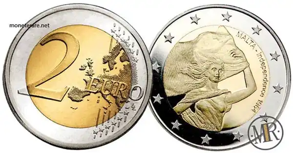2 Euro Commemorativi Malta 2014 Indipendenza di Malta 1964