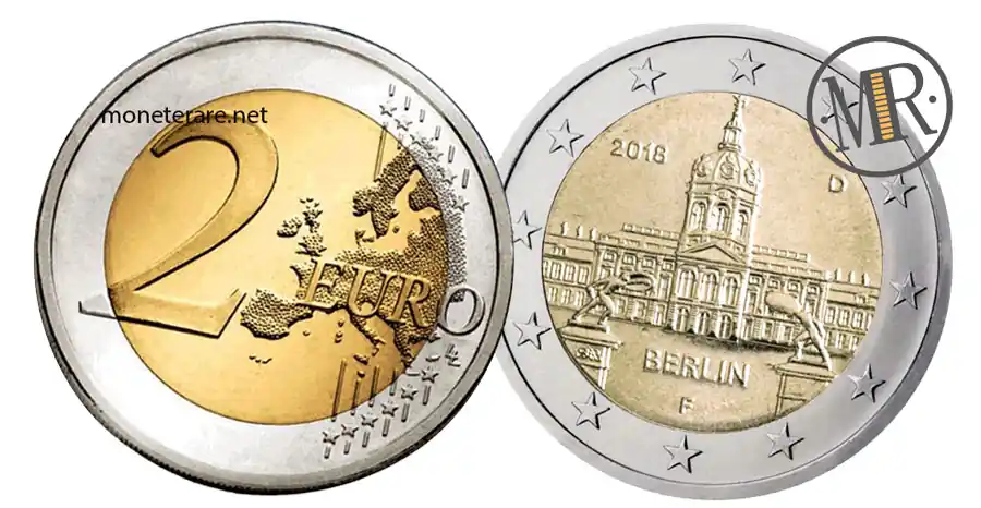 2 Euro Commemorativi Germania 2018 Castello di Charlottenburg Berlino