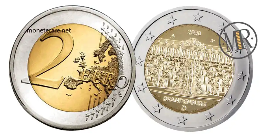 2 Euro Commemorativi Germania 2020 Brandeburgo