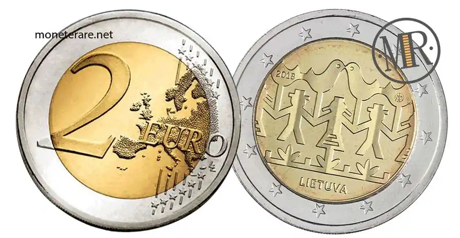 2 Euro Commemorativi Lituania 2018 Festival della Canzone