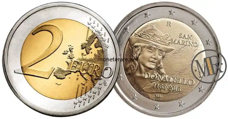 2 euro Donatello rare 2016