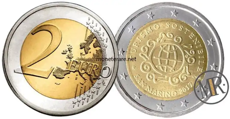 2 Euro Commemorativi San Marino 2017 Turismo Sostenibile