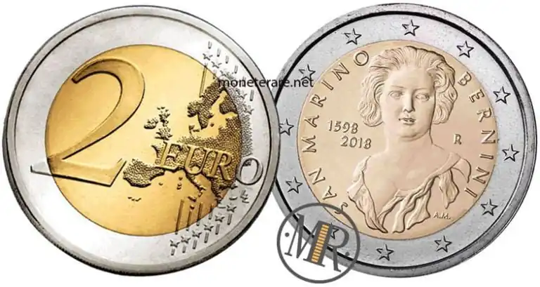 2 Euro Commemorativi San Marino 2018 Bernini