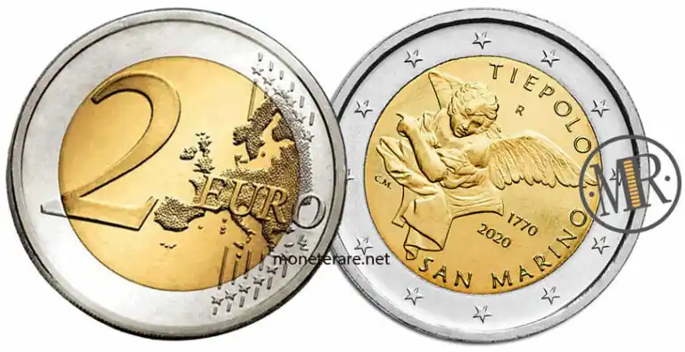 2 Euro Commemorativi San Marino 2020 Tiepolo