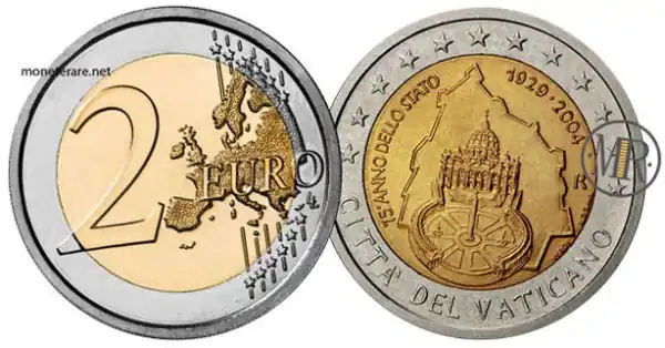 2 Euro rarii Vaticano  2004
