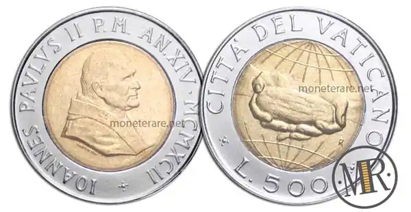 500 Lire Bimetalliche Vaticano 1992 Pane