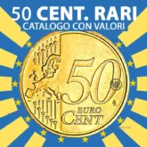 copertina articolo 50 centesimi rari di euro con valori