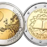 2 Euro Commemorativi Francia 2007 Trattati di Roma