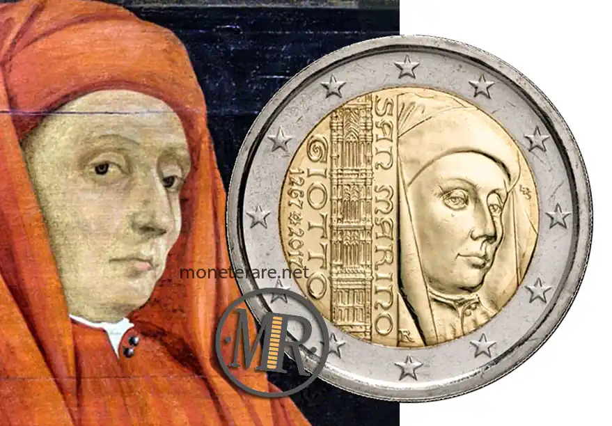 Ritratto di Giotto - 2 euro San Marino 2017