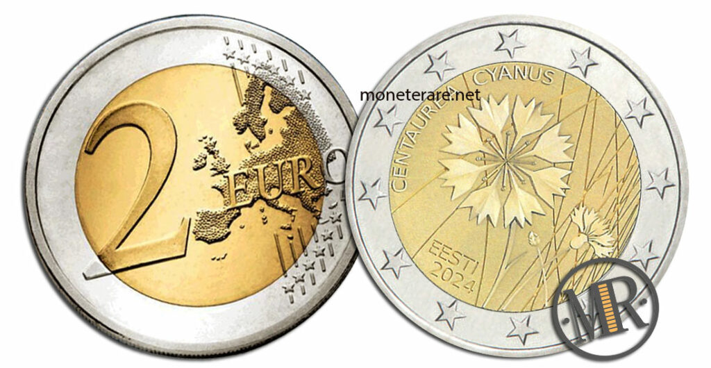 2 Euro Commemorativi Estonia 2024 Fiordaliso