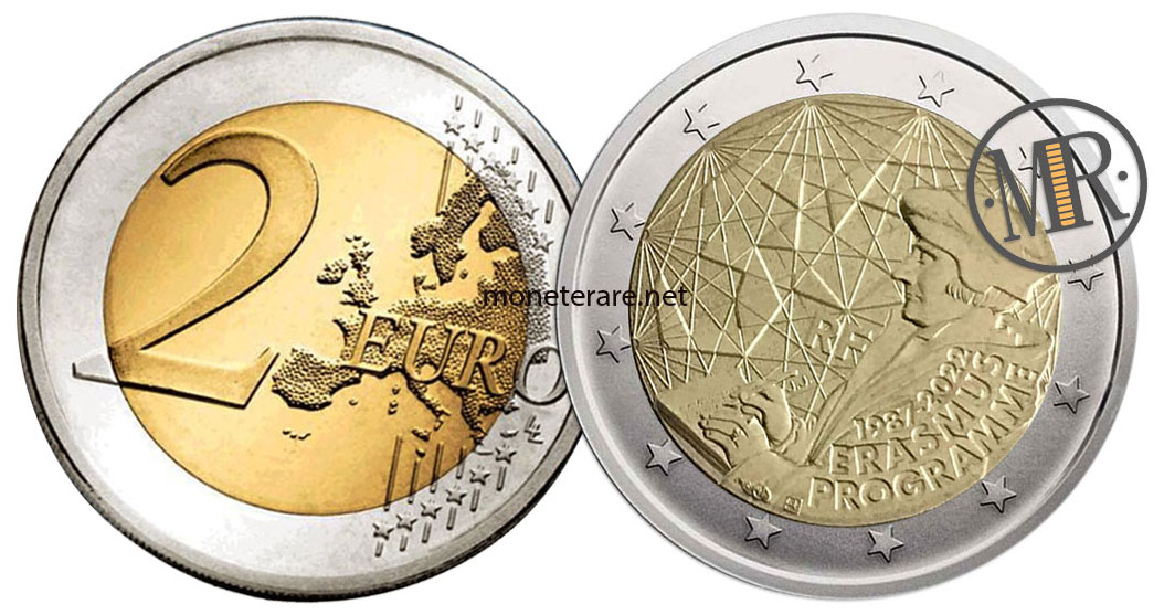 2 Euro Commemorativi Francia 2022 Programma Erasmus