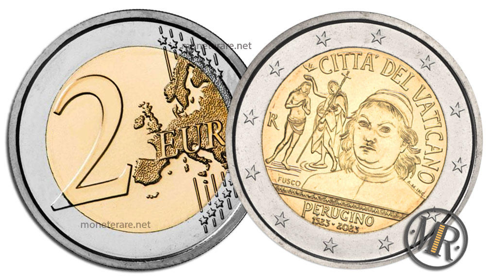2 Euro Commemorativi Vaticano 2023 Perugino