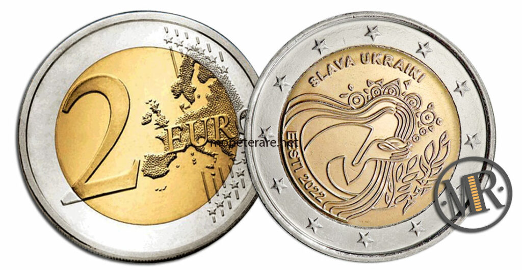 2 Euro Commemorativi Estonia 2022 Slava Ukraini