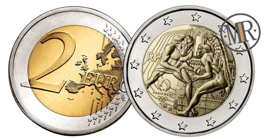 2 Euro Commemorativi Francia 2024 Olimpiadi di Parigi 2024 Ercole