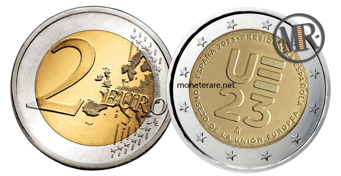 2 Euro Spagna 2023 Presidenza Unione Europea